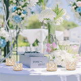 96Pcs Crystal Tealight Candle Holders for Tables Gold Votive Centerpieces