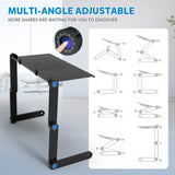 Laptop Table Stand and Lap Desk Adjustable Riser Portable with Mouse Pad