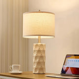 24" Modern Ceramic Set of 2 Bedroom Lamps, Nightstand Lamp for Living Rooms