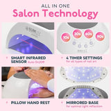 UV Light for Gel Nails Polish UV LED Nail Lamp with 4 Timer Settings Auto Sensor