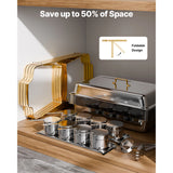 SucceBuy 4 Pack Chafing Dish Buffet Set Stainless Steel Chafer w/2 Full Size & 4 Half Size Pans