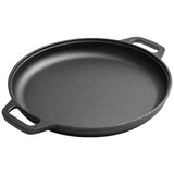 Cast Iron Skillet Pan with Dual Handles Non-Stick Round Griddle For Crepes And Pizza