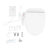 Elongated Heated Bidet Toilet Seat with Self-Cleaning Nozzle, Multiple Wash Modes,Self-Cleaning Nozzles, Soft Close Lid