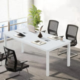 Large 78.7 Industrial Style Meeting Table Set for Conferences and Seminars