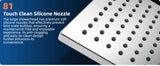 6 Inch High Pressure Rainfall Shower Head, Waterfall Shower Head, High Flow Fixed Showerheads