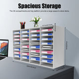 36 Compartment Literature Organizer, Rounded Corners Storage Cabinet,for Files