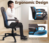 Brown Ergonomic Cloth Office Chair Fabric With Arms And Wheels