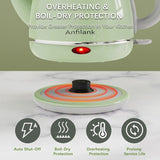 1L Electric Gooseneck Kettle, 1500W Fast Boil, Stainless Steel BPA-Free for Coffee & Tea