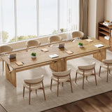 Executive Office Desk, 63-Inch Farmhouse Computer Desk, Large Writing Study Conference Table