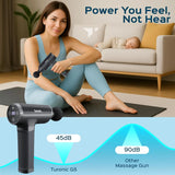 Deep Tissue Percussion Massage Gun - 20 Speeds, 7 Heads for Athletes