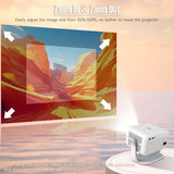 L018 8K Projector Native 1080P 14 WiFi6 Portable Projector for Outdoor