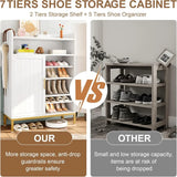 7-Tier Shoe Cabinet with Adjustable Shelves, 47.2'' for Entryway Hallway