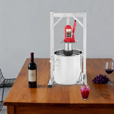12L Hydraulic Fruit Wine Press, Manual Juice Extractor for Making Juice Wine Cheese