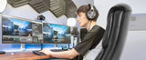 JHK Ergonomic PU Leather Padded Armrest Living Room Rocking Gaming Chair