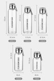 Large Capacity Glass Water Bottle Transparent Milk Juice Cup  for Tour Outdoor Sports