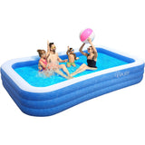 Inflatable Pool 118'' x 72'' x 20'' Above Ground Swimming Pool for Kids Family