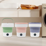 Mini Foldable Washing Machine 12L Capacity Pure Copper Motor 3 Washing Modes Easy To Move