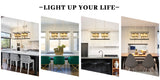 Farmhouse Chandeliers for Dining Room Gold Liner Chandelier with Fabric Shades