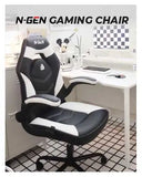 Black Mesh Gaming Office Chair Mid Back Lumbar Support Adjustable Height Swive