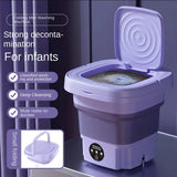 Mini Foldable Washer Portable Washing Machine Spin Dryer Washer For Camping Travel Home Underwear Sock