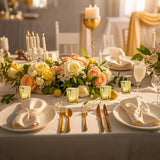 Gold Votive Candle Holders Set of 24, Speckled Mercury Glass for Wedding