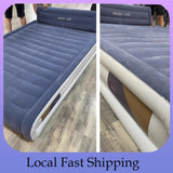 2 Persons Inflatable Mattress PVC Flock Mattress Camping Folding Outdoor