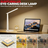 LED Desk Lamp for Home Office, Eye-Caring Dimmable Reading Light