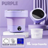 Mini Foldable Washer Portable Washing Machine Spin Dryer Washer For Camping Travel Home Underwear