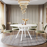 Tribesigns Round Dining Table for 4-6 People, 47-Inch Farmhouse Dinning Room Table