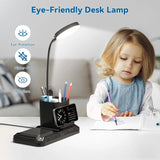 4 In 1 Desk Lamp With Wireless Charger 360 Rotating Gooseneck For Room