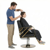 Barber Chair Capacity 420 Lbs Hair Salon Chair with Heavy Duty Hydraulic Pump 360 Swivel