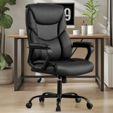 JHK Ergonomic PU Leather Padded Armrest Living Room Rocking Gaming Chair Swivel Wheel
