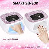Rechargeable UV/LED Nail Lamp with Auto Sensor Portable Cordless Gel Nail Dryer Light 4 Timings and Diamond