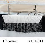 Nickel/Chrome/Black LED 40cm/80cm rectangular brass shower nozzle faucet bathroom accessories