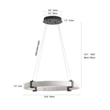 Modern LED Pendant Light, 23.6-Inch Round Hanging Chandelier Lamp