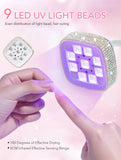 Wireless Nail Lamp LED UV Nail Dryer Rechargeable With Auto Sensor Touch Control Fast Drying Nail Light 360°