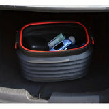 37L Car Trash Can with Handle Foldable Telescopic Bucket Portable Car Trunk Organizer Car Rubbish Bin