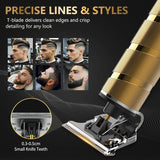 Hair Trimmer & Beard Trimmer for Men Professional, Electric Razor with T-Blade Precision Edger,