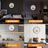 TIMESS Luminous Voice-activated Wall Clock, 14' Silent Battery Powered
