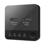 Dual-Bay Hard Drive Docking Station SSD Duplicator M.2 SATA Clone Support Disk Copy