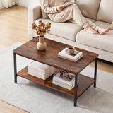 JHK 31IN Wood Coffee Table For Living Room 2-Tier