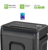 10-Sheet Crosscut Paper Shredder with 4-Gallon Pullout Wastebasket
