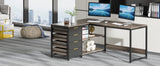Tribesigns L Shaped Computer Desk with Storage Drawers, 59 inch Corner Desk