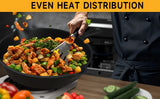 3PCS Pre-Seasoned Cast Iron Skillet Set, Pans for Oven Grill Campfire
