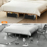 Stozle 1Pack/2Pack Under Bed Storage Boxes With Wheels, Large Capacity