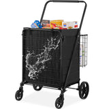 Folding Shopping Cart With Removable Waterproof Liner