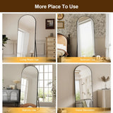 59"x 16" Arched Full Length Mirror Full Body Floor Mirrors, Black