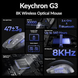 Gaming mouse for PC/Mac/Linux: frosted gray ultra-lightweight