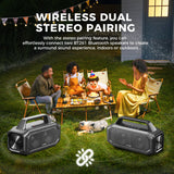 W-KING BT261-2 Portable Bluetooth 80W Wireless Speaker, IPX6 Waterproof