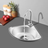 Hand Wash Sink, Corner Basin Sink with Wall Bracket, Triangular Hand Basin Sink for